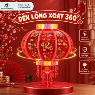 Đèn lồng điện Đồng Xu, Kim Cương phản quang xoay 360 độ, quả cầu điện in chữ Việt trang trí nhà cửa Mẫu Mới 2027