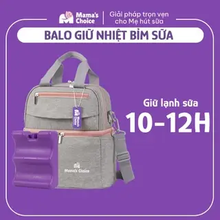 Balo Bỉm Sữa Giữ Nhiệt Mama’s Choice Đa Năng, Giữ Nhiệt Bình Sữa, Đựng Đồ Cho Mẹ Bé, Thiết Kế 2 Tầng, Chất Liệu Cao Cấp